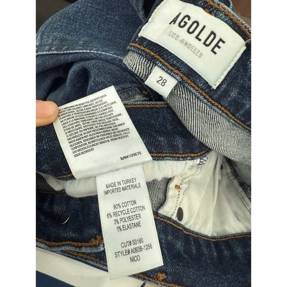 AGOLDE NICO HIGH RISE SLIM DENIM - Size 28 - Picture 3 of 3